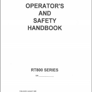 Grove RT800 Operators Manual and Hydraulic Schematic