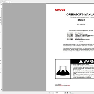 Grove RT890E 230582 Workshop Manual
