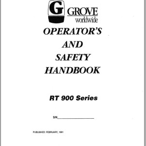 Grove RT900 RT980 Operators Manual and Schematic