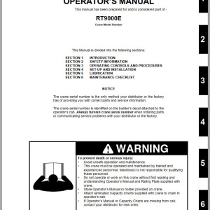 Grove RT9000E Operators Manual and Schematic
