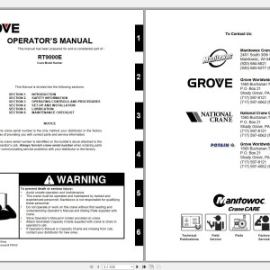 Grove RT9130E 227121 Workshop Manual