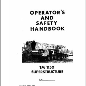 Grove TM1150 Operators Manual and Electrical Schematic
