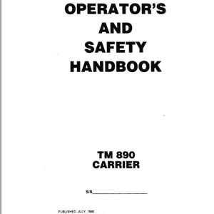 Grove TM890 Operators Manual