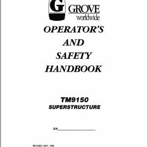 Grove TM9150 Operators Manual and Hydraulic Schematic