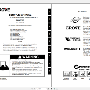 Grove TMS700E-02 TMS700E-07 Workshop Manual