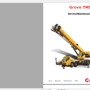 Grove TMS800E TMS800E-T3 TMS800E-07 TMS800E-13 TMS800E13-T4 Workshop Manual