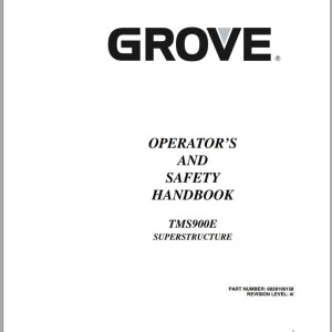 Grove TMS900E Operators Manual and Schematics