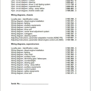 Grove GMK2035E Hydraulic Circuit Wiring Diagrams and Error Codes PDF