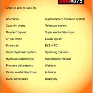 Grove GMK4075 Training Manuals and Schematics PDF