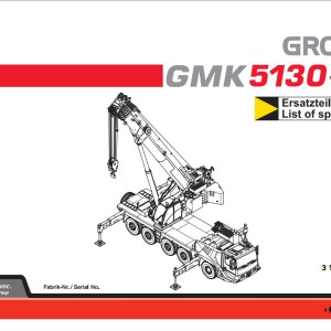 Grove GMK5130-2 Operator Manual and Parts Catalog PDF