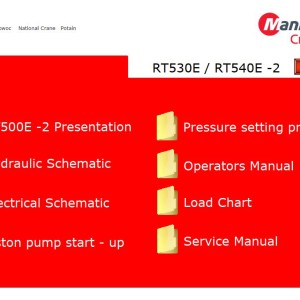 Grove RT530-2 RT540E-2 Training Manuals and Schematics PDF