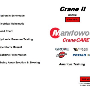 Grove RT800E Training Manuals and Schematics PDF