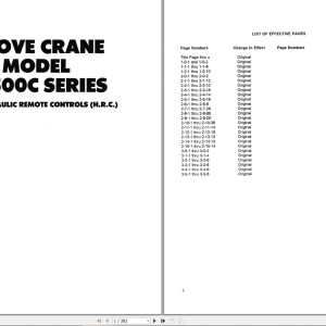 Grove RT500 83242 Service Operators Parts Schematic Manuals