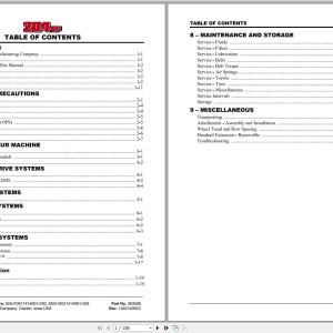 Hagie 204SP Technical Manual 493596