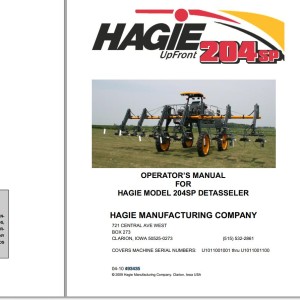 Hagie 204SP Operator Manual 493435