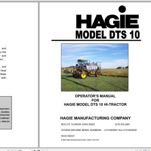 Hagie DTS 10 Operator Manual 493331