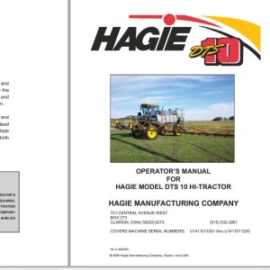 Hagie DTS 10 Operator Manual 493493