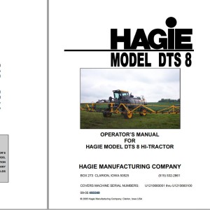 Hagie DTS 8 Operator Manual 493349