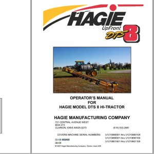 Hagie DTS 8 Operator Manual 493405