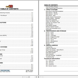 Hagie STS 10 Technical Manual 493680