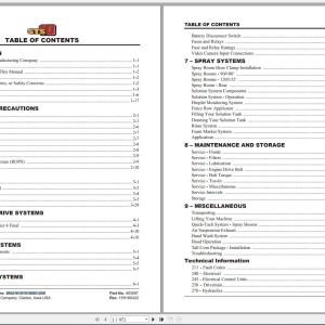 Hagie STS 10 Technical Manual 493597