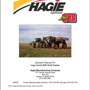 Hagie STS 10 Operator Manual 493527