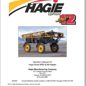 Hagie STS 12 Operator Manual 493533