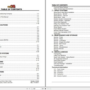 Hagie STS 14 Technical Manual 493686