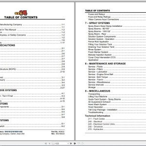 Hagie STS 14 Technical Manual 493633