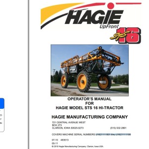 Hagie STS 16 Operator Manual 493513