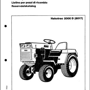 Hako 2000D Spare Parts List 88-00-0673/7710