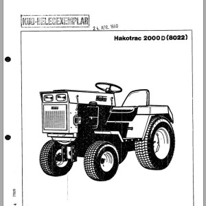 Hako 2000D Spare Parts List 88-20-0714/7909