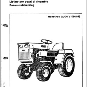 Hako 2000V Spare Parts List 88-00-0667/7701