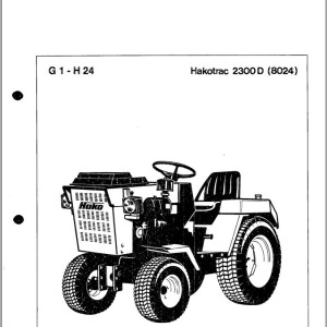 Hako 2300D Spare Parts List 88-60-0783/9103