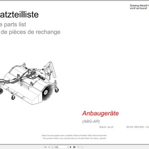 Hako Attachments ABG-AR Spare Parts List