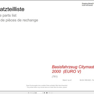 Hako Base Vehicle Citymaster 2000 EURO V (761) Spare Parts List