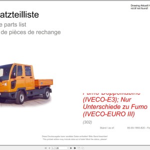 Hako Fumo-Double Cab IVECO-EURO III (302) Spare Parts List