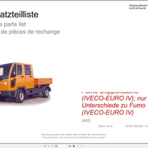 Hako Fumo-Double Cab IVECO-EURO IV (402) Spare Parts List