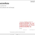 Hako Fumo-Double Cab IVECO-EURO V (F502) Spare Parts List