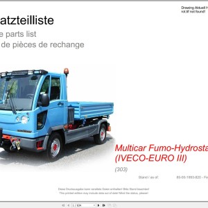 Hako Fumo-Hydrostat IVECO-EURO III (303) Spare Parts List