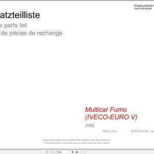 Hako Fumo IVECO-EURO V (500) Spare Parts List