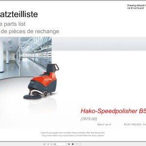 Hako Hako-Speedpolisher B51 (7675.00) Spare Parts List