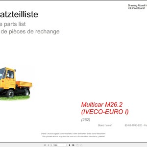 Hako M26.2 IVECO-EURO I (262) Spare Parts List