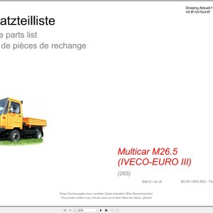 Hako M26.5 IVECO-EURO III (265) Spare Parts List