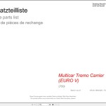 Hako Tremo Carrier EURO V (760) Spare Parts List