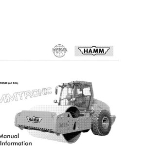 Hamm 3625 HT H1.62 Hydraulic Electric Diagrams