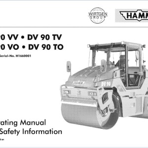 Hamm DV90(VV,TV,VO,TO) H1.66 Hydraulic Electric Diagrams