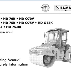 Hamm HD70(K,OV) HD75(K,OV) HD75.4(K) H1.73 Hydraulic Electric Diagrams