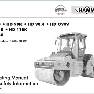 Hamm HD90(K,V) HD90.4 HD110(K) HD130 H1.53 Hydraulic Electric Diagrams