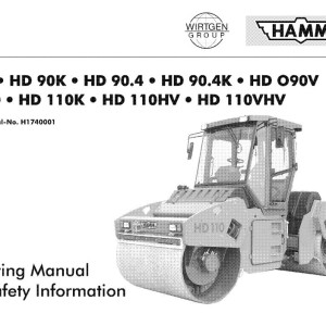 Hamm HD90(K,V) HD90.4 HD110(K,HV,VHV) H1.74 Hydraulic Electric Diagrams